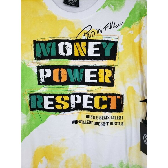 Paid In Full Money Power Respect Hustle Switch Remarkable Yellow Men XL T Shirt - Picture 11 of 12